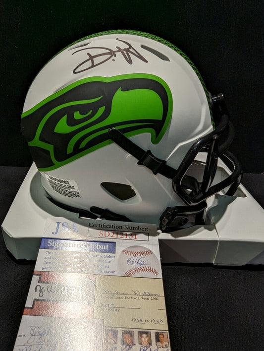 MVP Authentics Seattle Seahawks Devon Witherspoon Signed Lunar Mini Helmet Jsa Coa 180 sports jersey framing , jersey framing