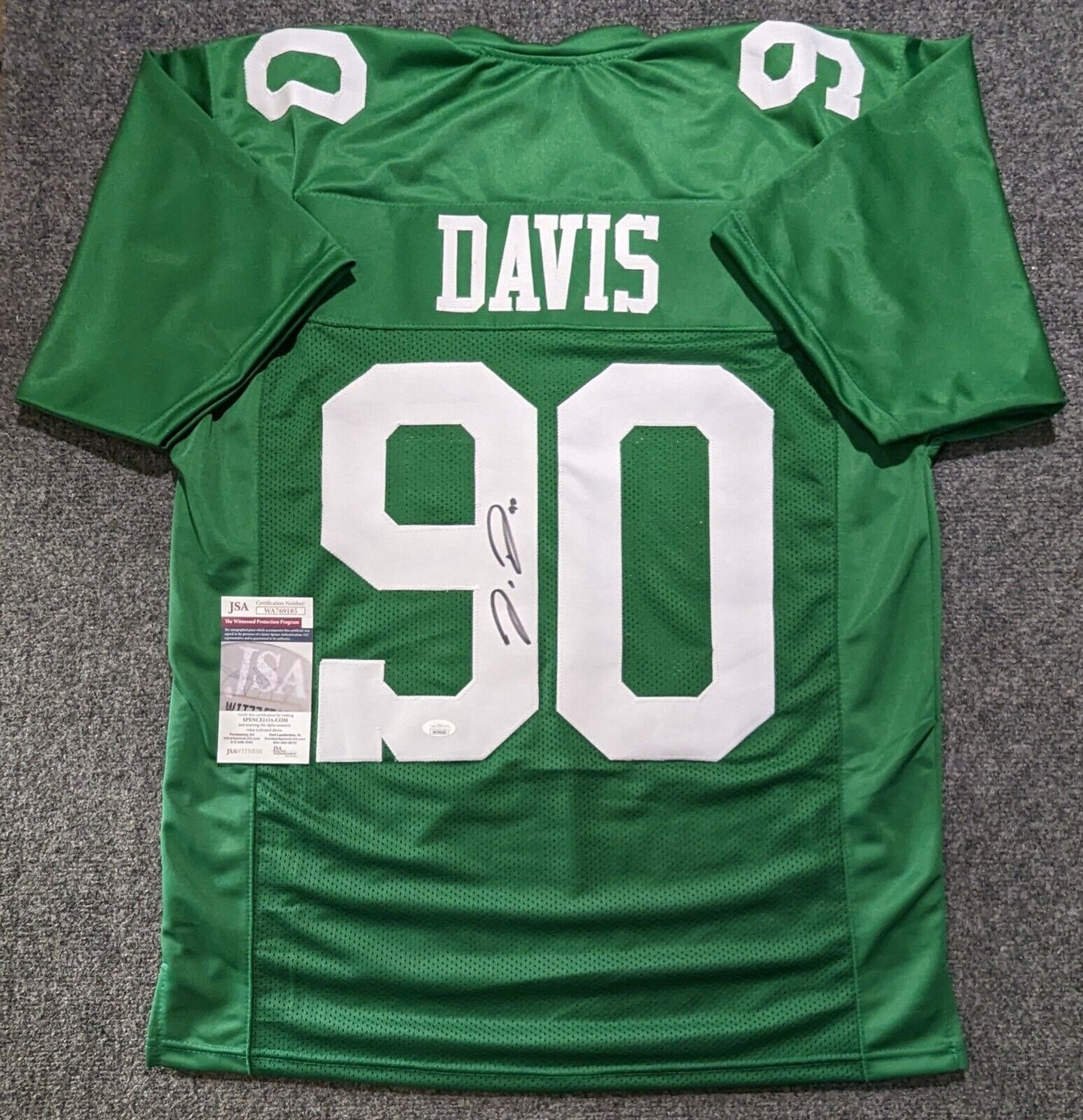 MVP Authentics Philadelphia Eagles Jordan Davis Autographed Signed Jersey Jsa Coa 144 sports jersey framing , jersey framing