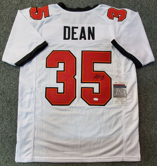 MVP Authentics Tampa Bay Buccaneers Jamel Dean Autographed Signed Jersey Jsa  Coa 90 sports jersey framing , jersey framing