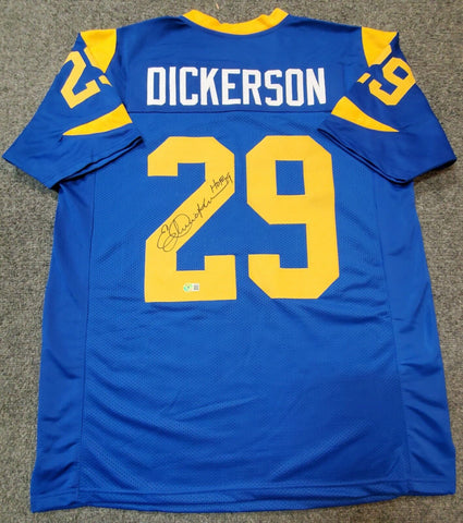 Los Angeles Rams Eric Dickerson Signed Blue & Gold Throwback