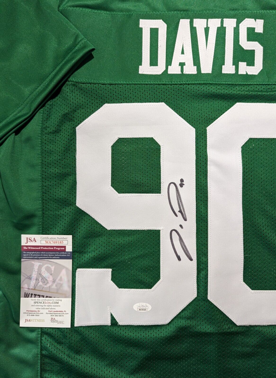 MVP Authentics Philadelphia Eagles Jordan Davis Autographed Signed Jersey Jsa Coa 144 sports jersey framing , jersey framing