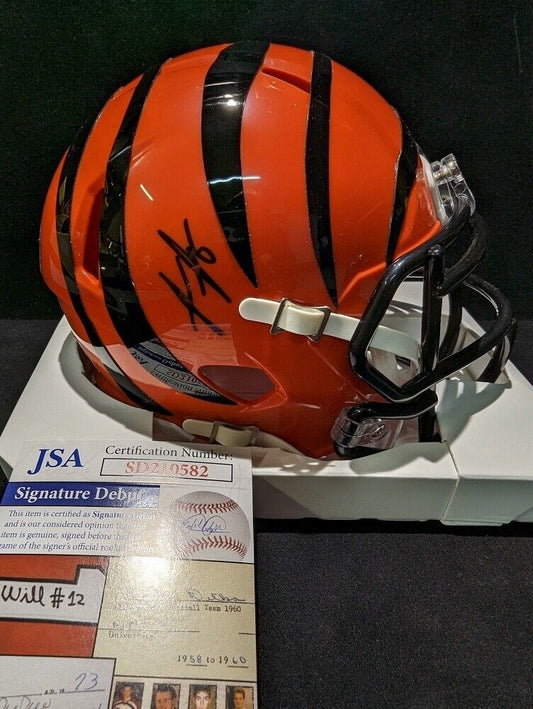 MVP Authentics Cincinnati Bengals Myles Murphy Autographed Signed Speed Mini Helmet Jsa Coa 117 sports jersey framing , jersey framing