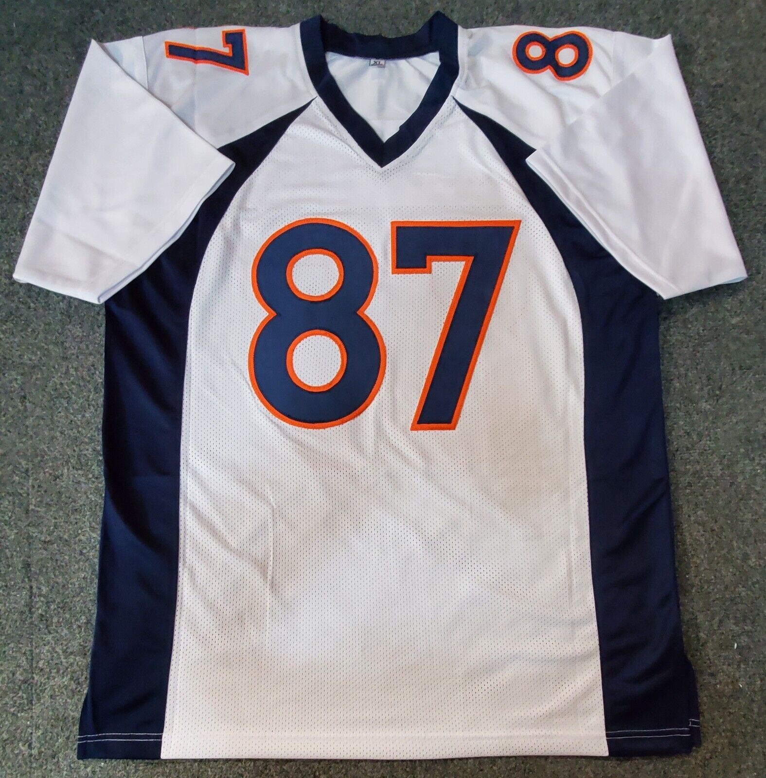 Ed McCaffrey Signed Denver Broncos Jersey (JSA COA) 3xSuper Bowl Champ –