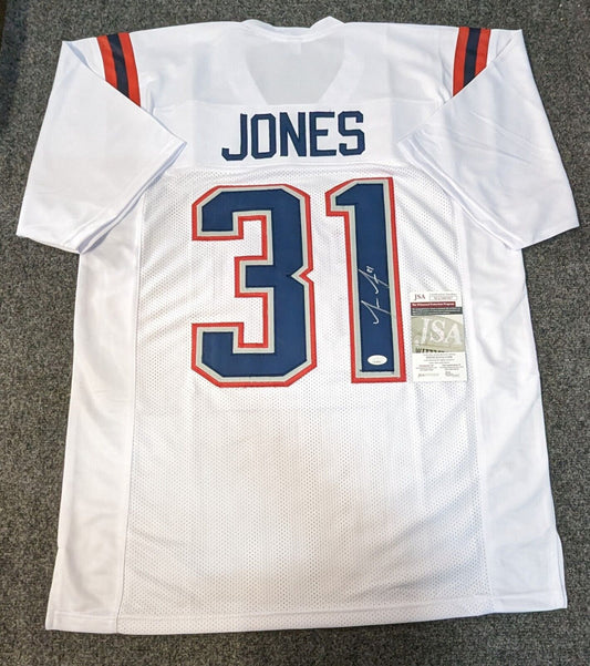 MVP Authentics New England Patriots Jonathan Jones Autographed Signed Jersey Jsa Coa 108 sports jersey framing , jersey framing