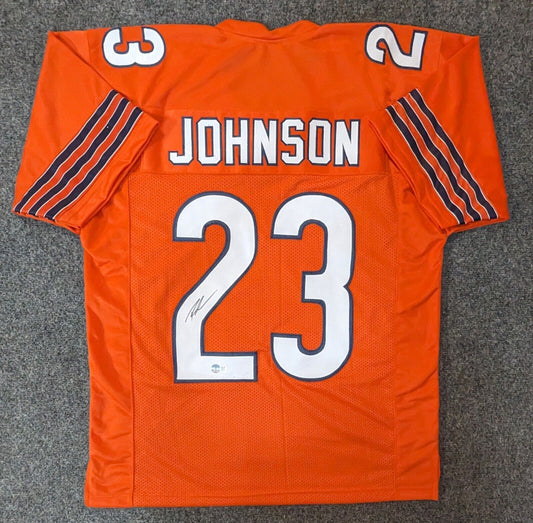 MVP Authentics Chicago Bears Roschon Johnson Autographed Signed Jersey Beckett Holo 112.50 sports jersey framing , jersey framing