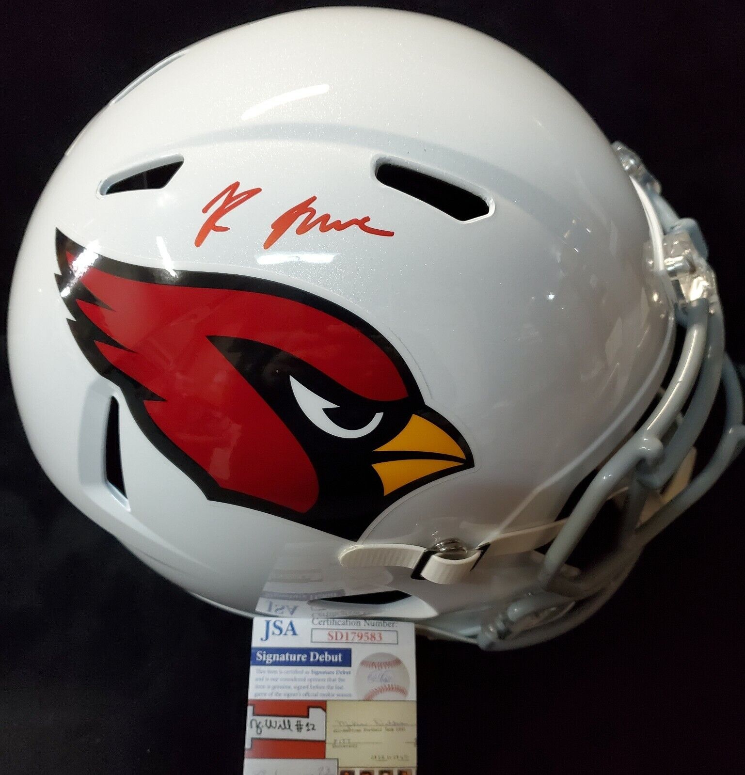 MVP Authentics Arizona Cardinals Rondale Moore Full Size Speed Replica Helmet Jsa Coa 270 sports jersey framing , jersey framing