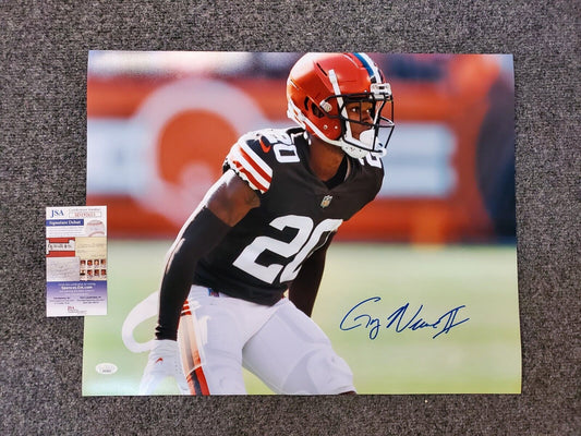 MVP Authentics Cleveland Browns Greg Newsome Ii Autographed Signed 16X20 Photo Jsa Coa 90 sports jersey framing , jersey framing