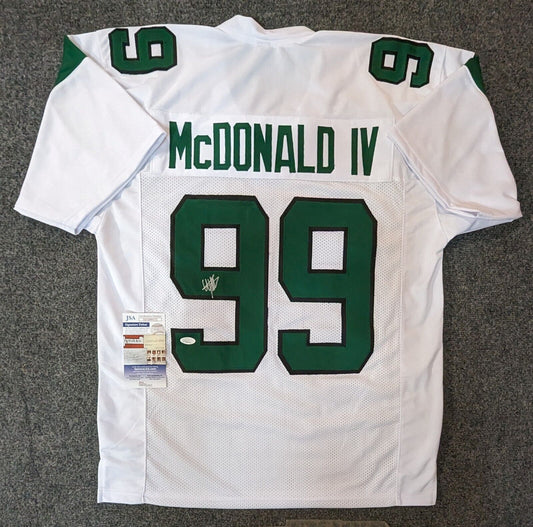 MVP Authentics New York Jets Will Mcdonald Iv Autographed Signed Jersey Jsa Coa 135 sports jersey framing , jersey framing