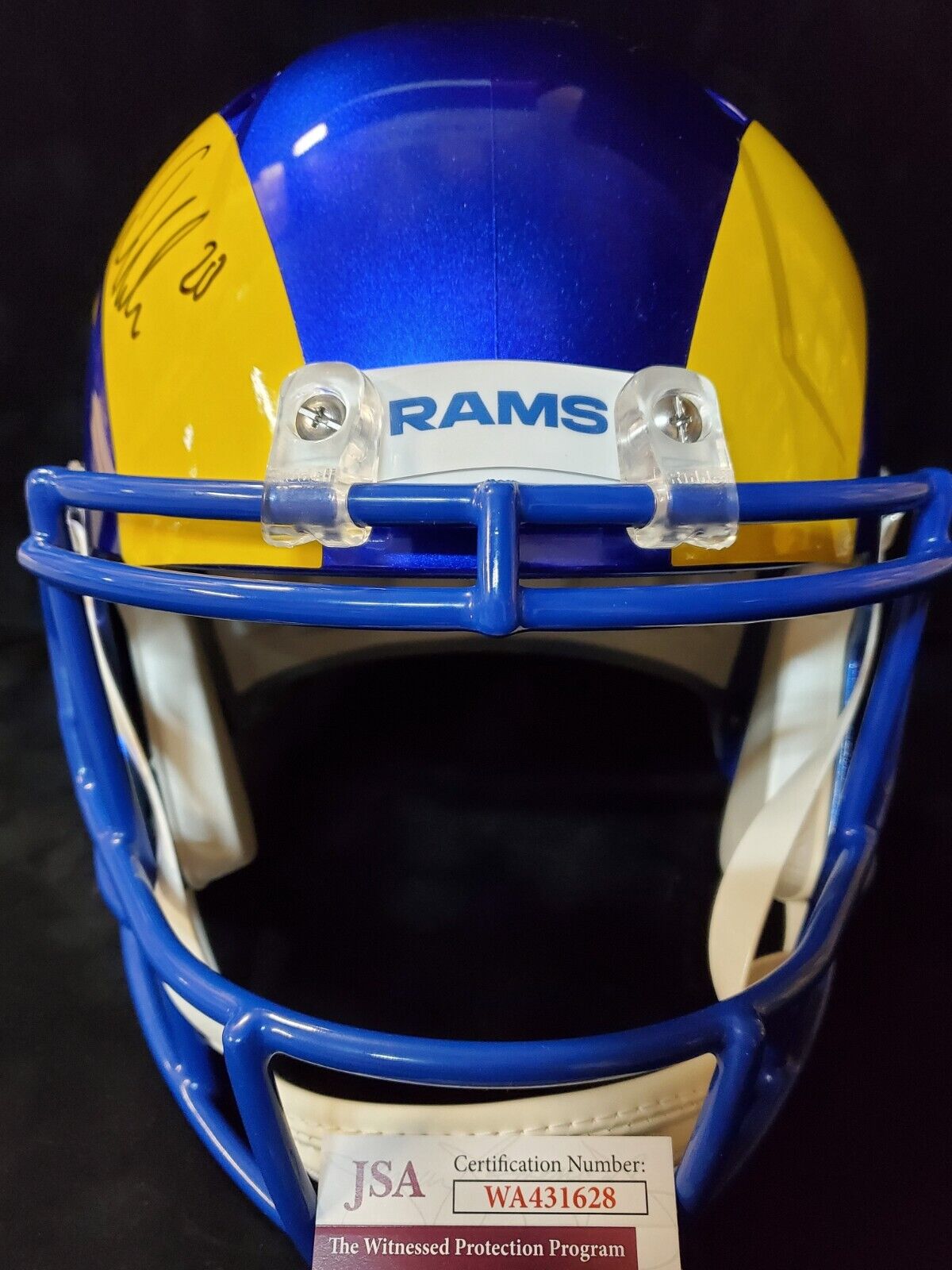 La Rams Eric Weddle Signed Inscribed Full Size Replica Speed
