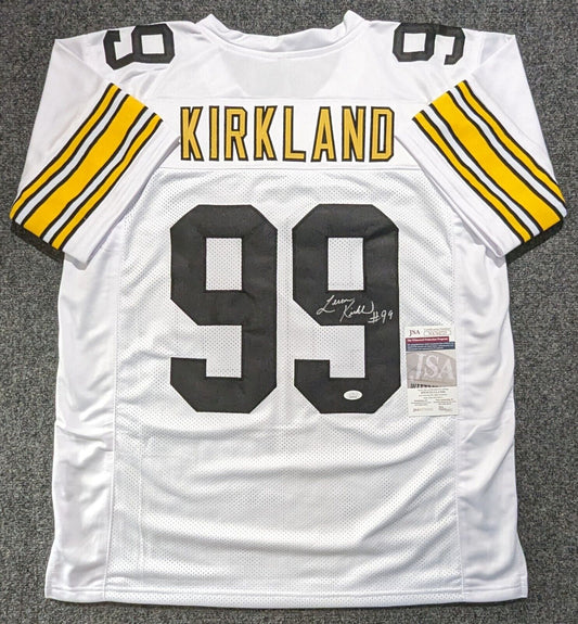 MVP Authentics Pittsburgh Steelers Levon Kirkland Autographed Signed Jersey Jsa Coa 112.50 sports jersey framing , jersey framing