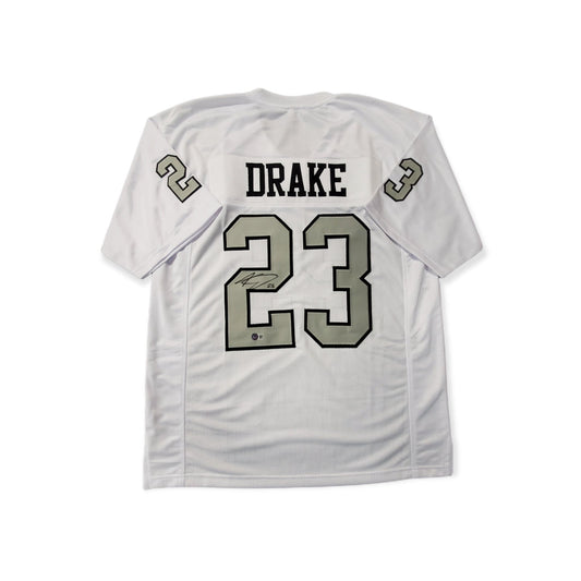 MVP Authentics Las Vegas Raiders Kenyan Drake Autographed Signed Jersey Beckett Holo 112.50 sports jersey framing , jersey framing