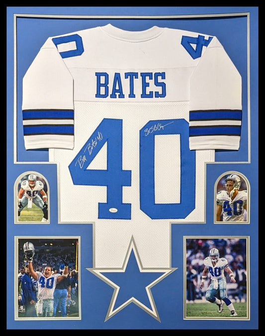 MVP Authentics Framed Dallas Cowboys Bill Bates Autographed Signed Inscribed Jersey Jsa Coa 360 sports jersey framing , jersey framing