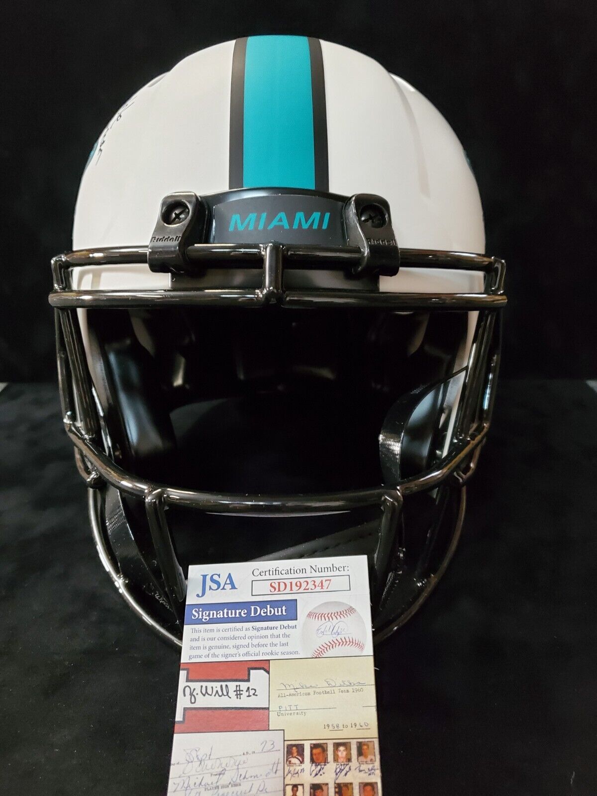 Miami Dolphins Zach Thomas Signed Insc Full Size Lunar Rep Helmet Jsa Coa