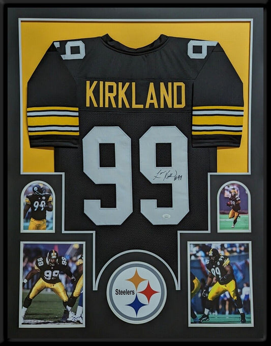 MVP Authentics Framed Pittsburgh Steelers Levon Kirkland Autographed Signed Jersey Jsa Coa 360 sports jersey framing , jersey framing