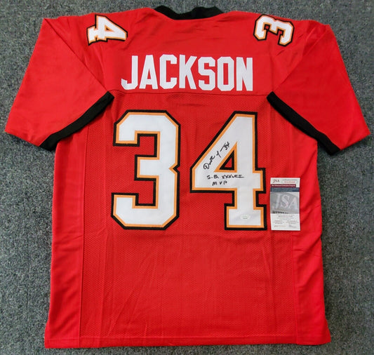 MVP Authentics Tampa Bay Buccaneers Dexter Jackson Autographed Inscribed Jersey Jsa  Coa 116.10 sports jersey framing , jersey framing