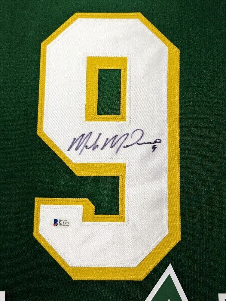 Mike Modano Autographed/Signed Jersey outlets Beckett Sticker Team USA