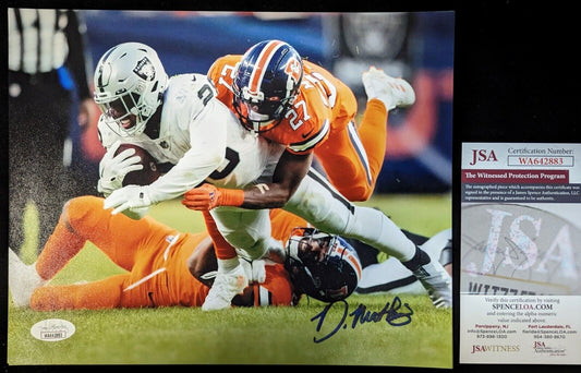 MVP Authentics Denver Broncos Damarri Mathis Autographed Signed 8X10 Photo Jsa Coa 58.50 sports jersey framing , jersey framing