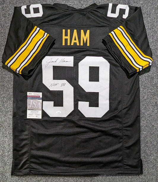 MVP Authentics Pittsburgh Steelers Jack Ham Autographed Signed Inscribed Jersey Jsa Coa 126 sports jersey framing , jersey framing