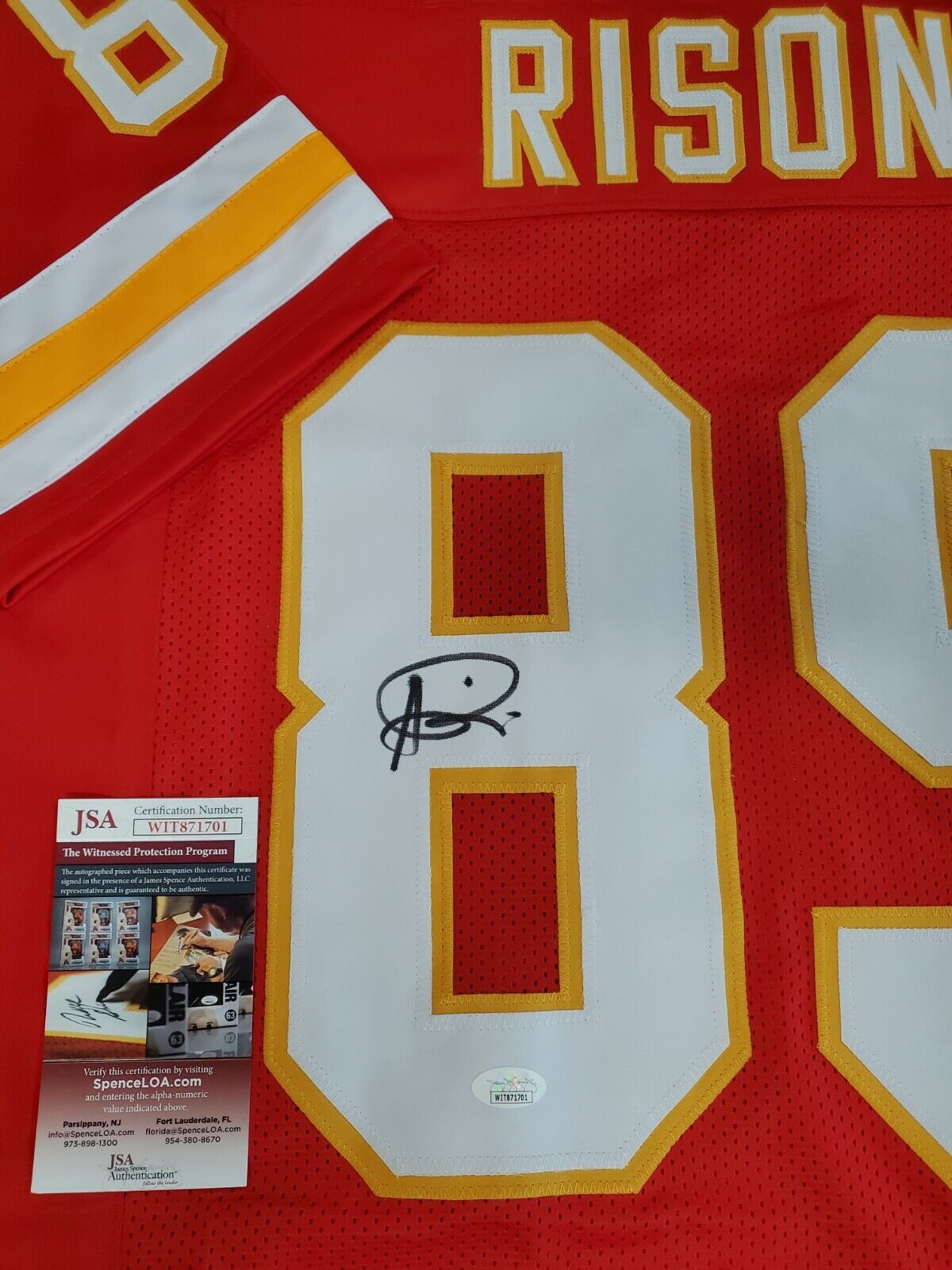 Autographed chiefs shop jersey