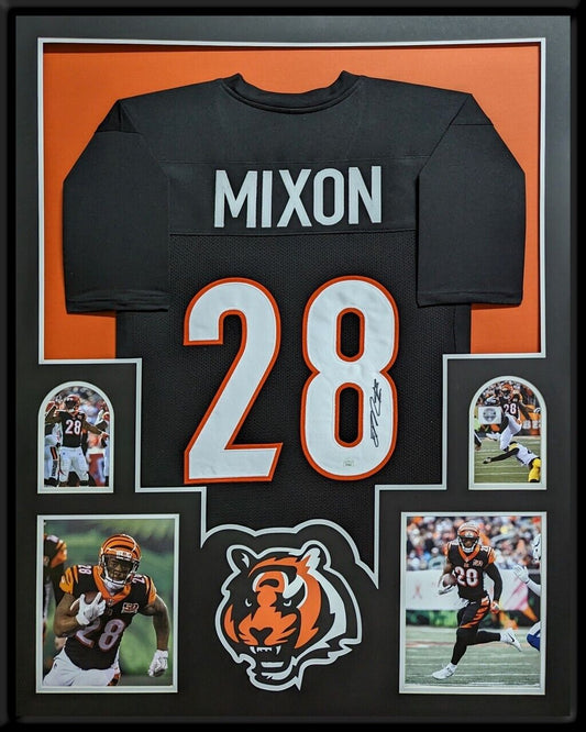 MVP Authentics Framed Cincinnati Bengals Joe Mixon Autographed Jersey Jsa Coa 517.50 sports jersey framing , jersey framing