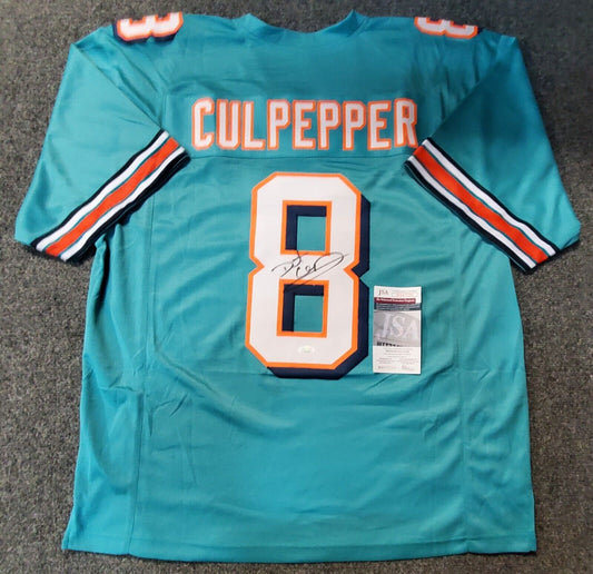 MVP Authentics Miami Dolphins Daunte Culpepper Autographed Signed Jersey Jsa Coa 134.10 sports jersey framing , jersey framing