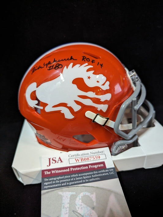 MVP Authentics Denver Broncos Rick Upchurch Autographed Inscribed Throwback Mini Helmet Jsa Coa 72 sports jersey framing , jersey framing