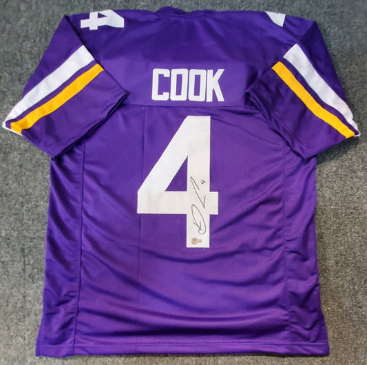 MVP Authentics Dalvin Cook Minnesota Vikings Autographed Signed Jersey Beckett Holo 175.50 sports jersey framing , jersey framing