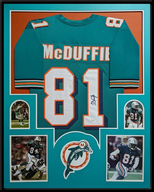 MVP Authentics Framed Miami Dolphins Oj Mcduffie Autographed Signed Jersey Jsa Coa 359.10 sports jersey framing , jersey framing