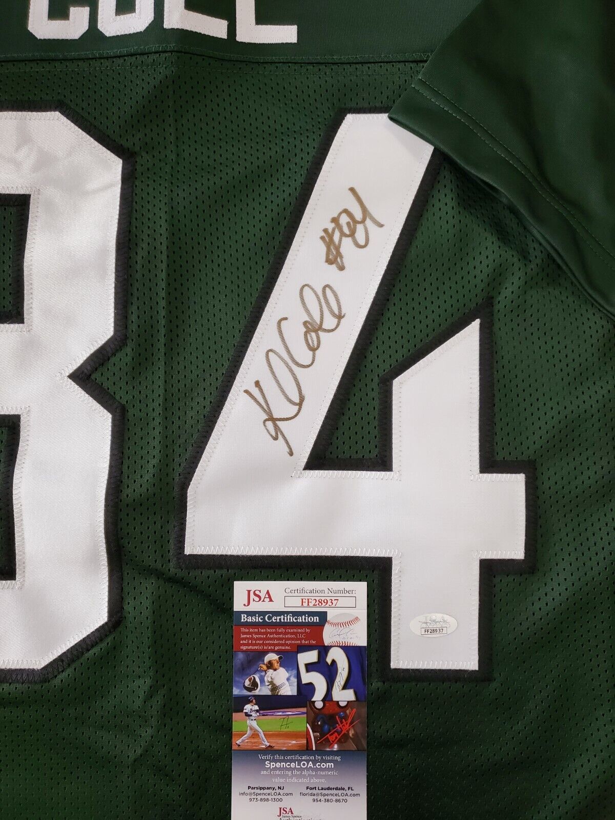 MVP Authentics N.Y. Jets Keelan Cole Autographed Signed Jersey Jsa Coa 134.10 sports jersey framing , jersey framing