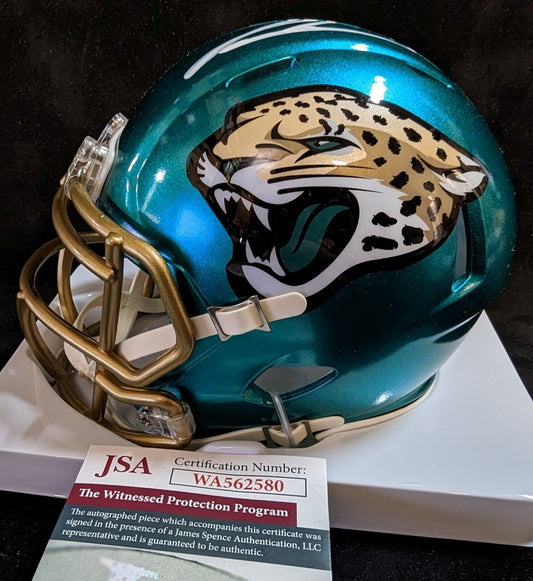 MVP Authentics Jacksonville Jaguars Tyson Campbell Signed Flash Mini Helmet Jsa Coa 117 sports jersey framing , jersey framing