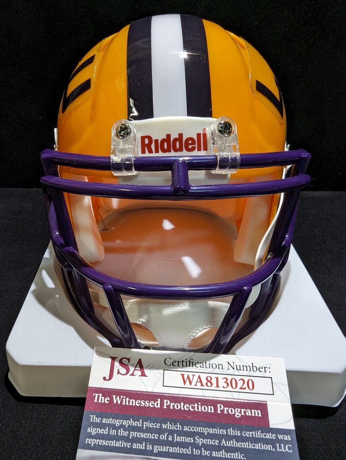 Lsu autographed hot sale helmets