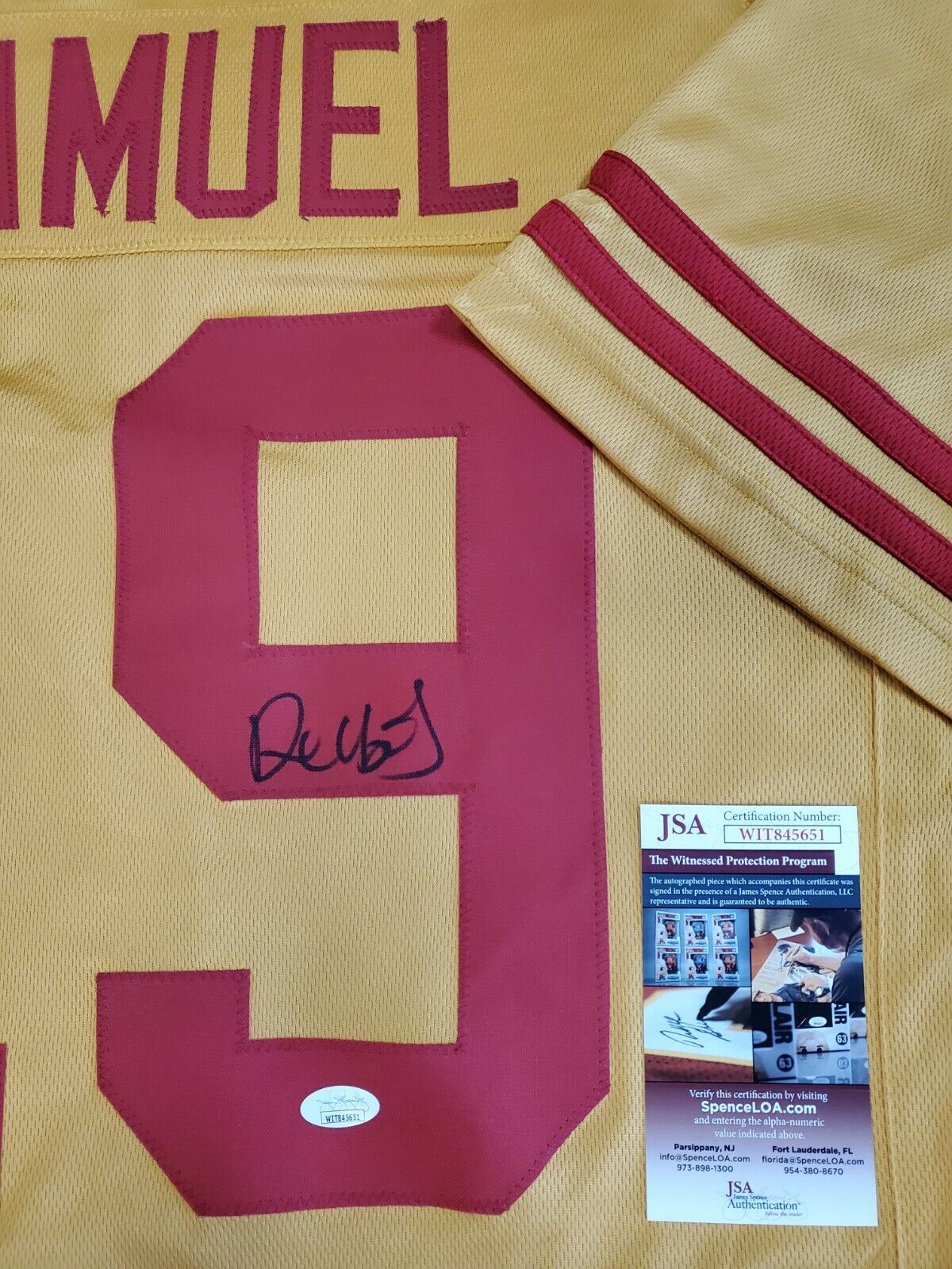 MVP Authentics San Francisco 49Ers Deebo Samuel Autographed Signed Jersey Jsa Coa 126 sports jersey framing , jersey framing