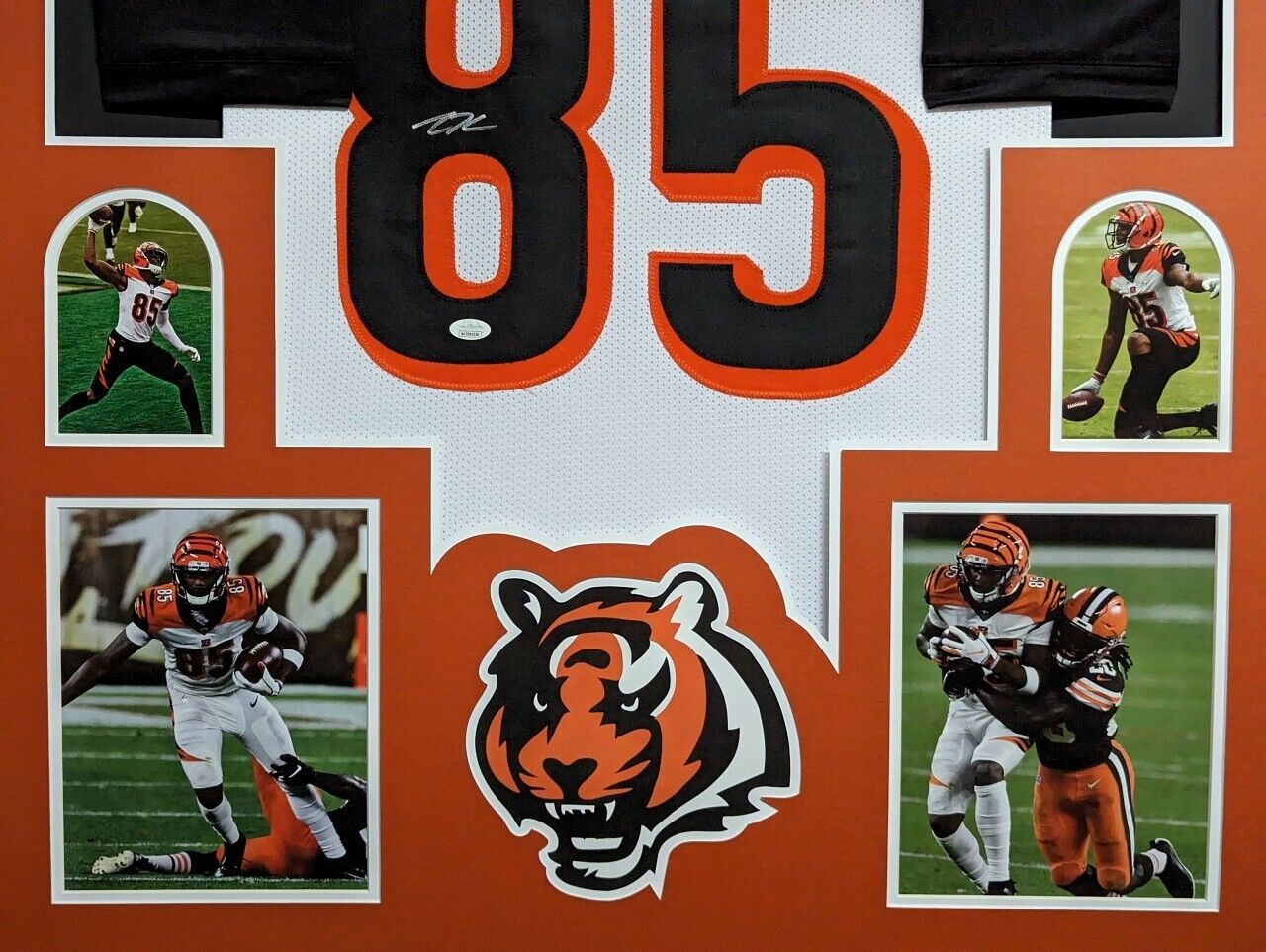 MVP Authentics Framed Cincinnati Bengals Tee Higgins Autographed Jersey Jsa Coa 472.50 sports jersey framing , jersey framing