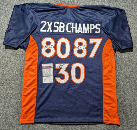 Framed Denver Broncos 2X Sb Champs 3X Autographed Signed Jersey Jsa Co –  MVP Authentics