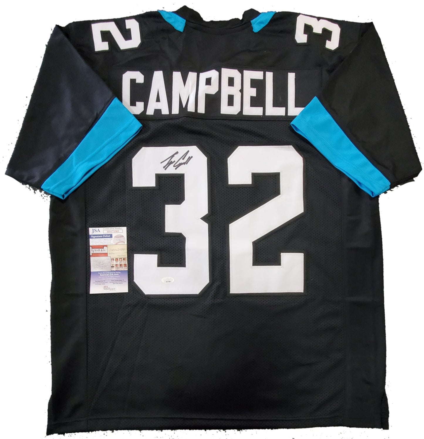 MVP Authentics Jacksonville Jaguars Tyson Campbell Autographed Signed Jersey Jsa Coa 108 sports jersey framing , jersey framing