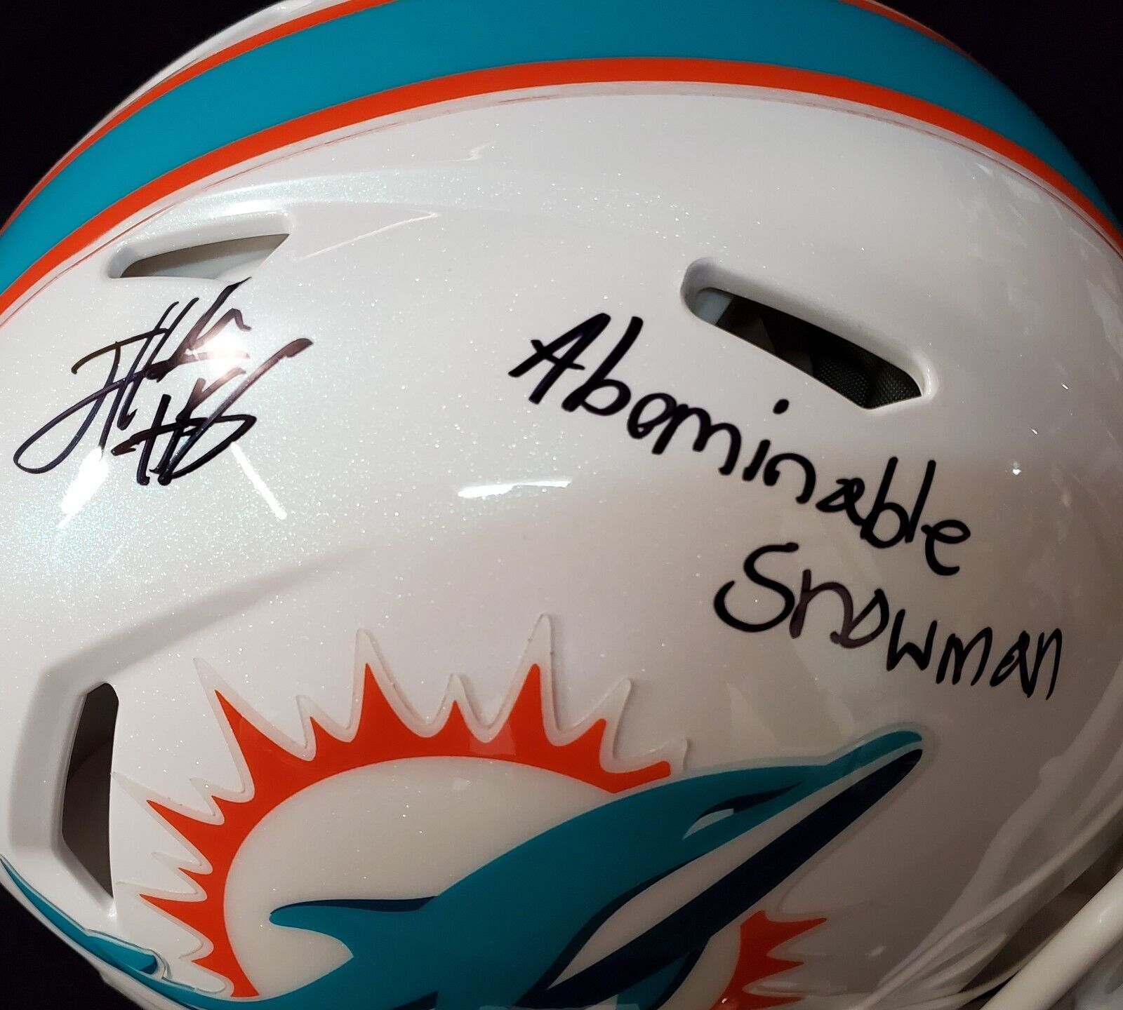 MVP Authentics Miami Dolphins Jevon Holland Signed Full Size Speed Authentic Helmet Jsa Coa 450 sports jersey framing , jersey framing