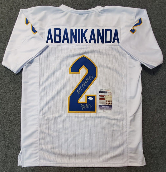 MVP Authentics Pitt Panthers Israel "Izzy" Abanikanda Autographed Inscribed Jersey Jsa Coa 99 sports jersey framing , jersey framing