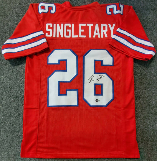 MVP Authentics Buffalo Bills Devin Singletary Autographed Signed Jersey Beckett Coa 107.10 sports jersey framing , jersey framing