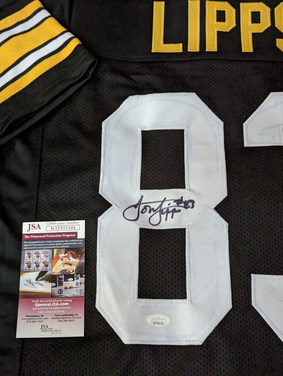 Pittsburgh Steelers Louis Lipps Autographed Signed Jersey Jsa Coa