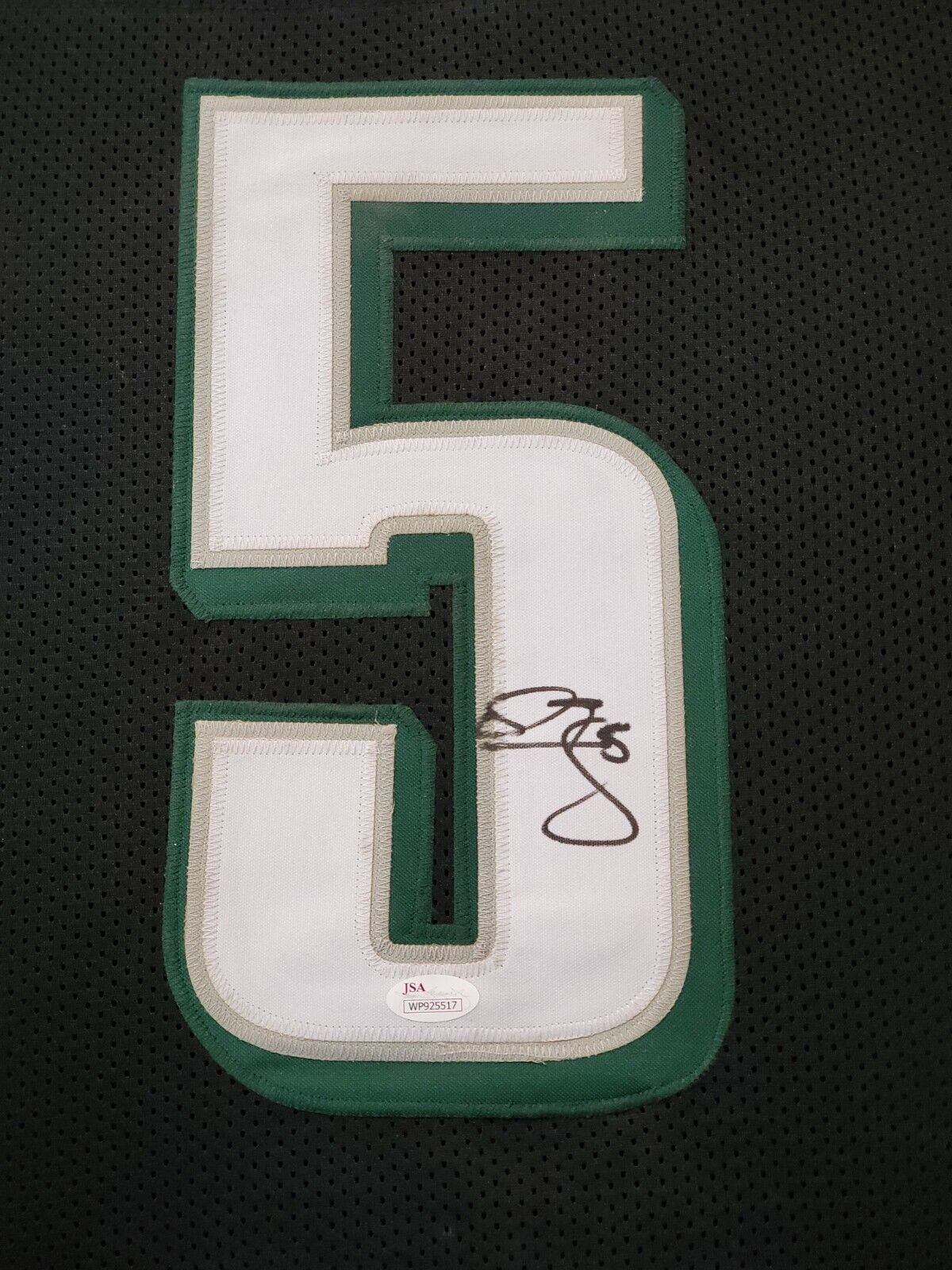 Autographed/Signed Donovan McNabb Philadelphia Black Football Jersey JSA COA
