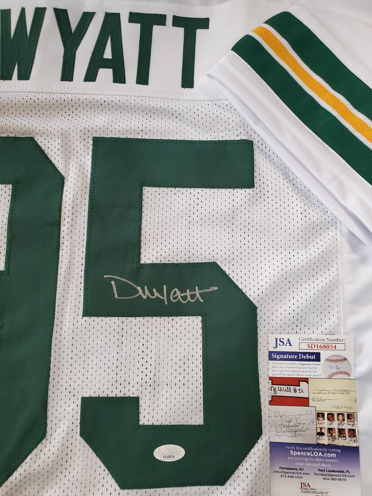 Green Bay Packers Devonte Wyatt Autographed Signed Jersey Jsa Coa