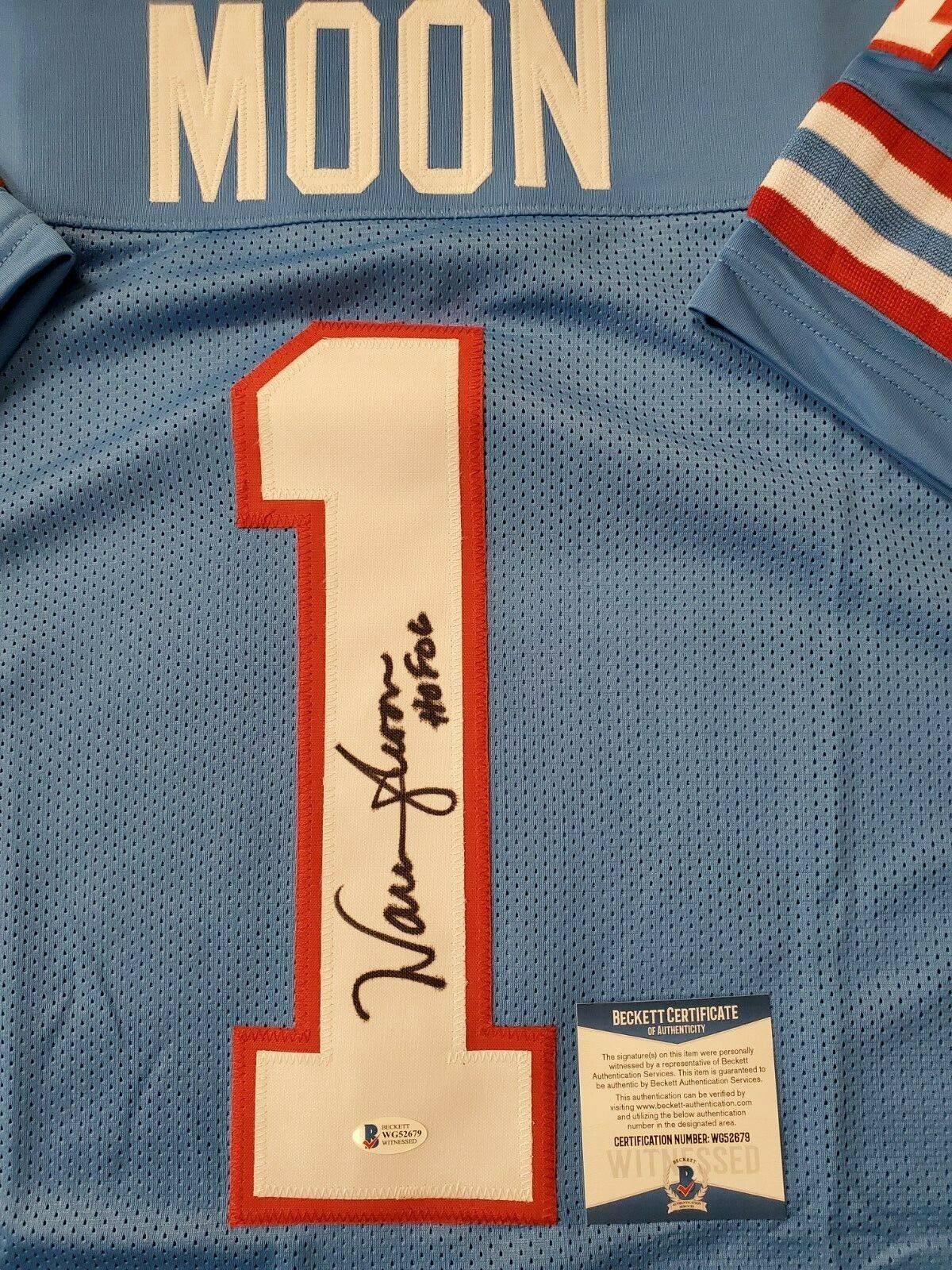 Houston Oilers Warren Moon Autographed Signed Inscribed Jersey Jsa Coa –  MVP Authentics