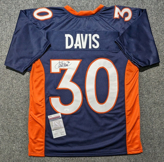 MVP Authentics Denver Broncos Terrell Davis Autographed Signed Jersey Jsa  Coa 180 sports jersey framing , jersey framing