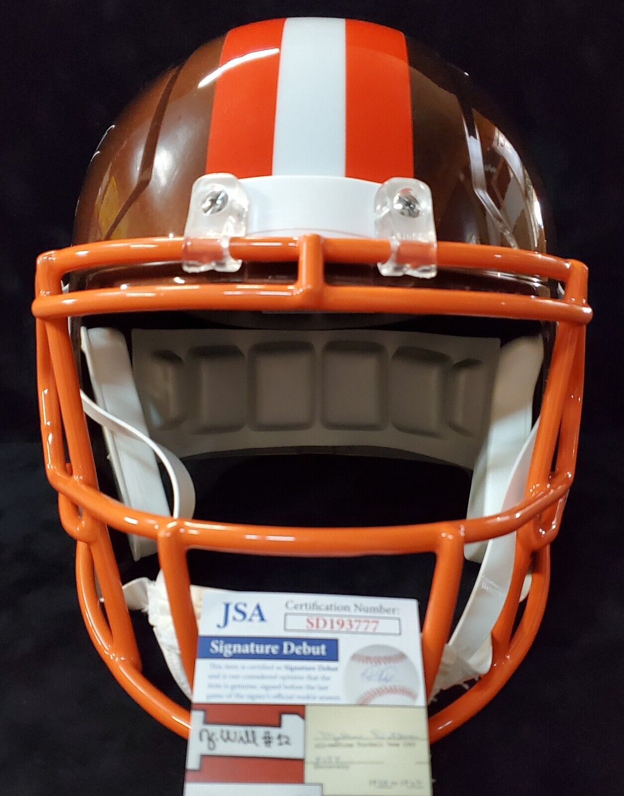cleveland browns autographed riddell speed helmet