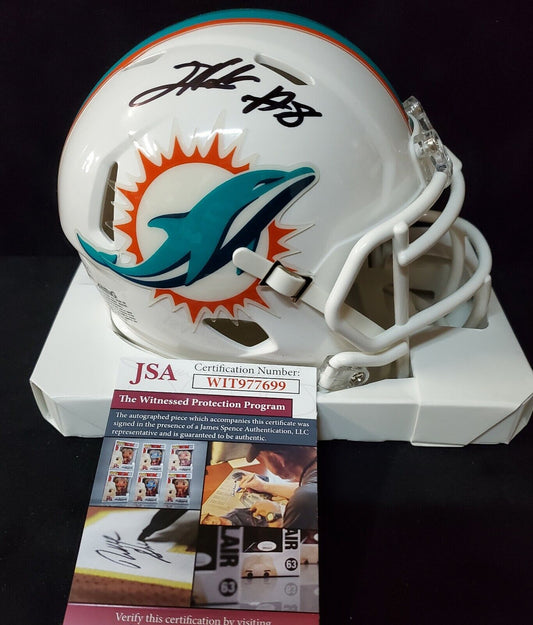 MVP Authentics Miami Dolphins Jevon Holland Autographed Signed Speed Mini Helmet Jsa Coa 108 sports jersey framing , jersey framing