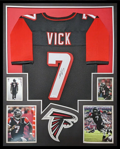 Michael Vick Signed Atlanta Falcons 35x 43 Framed Jersey (JSA COA) 4xPro  Bowl QB at 's Sports Collectibles Store
