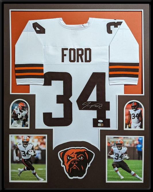 MVP Authentics Framed Cleveland Browns Jerome Ford Autographed Signed Jersey Jsa Coa 382.50 sports jersey framing , jersey framing