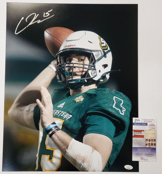 MVP Authentics Southeastern Louisiana Lions Cole Kelley  Signed 16X20 Photo Jsa  Coa 81 sports jersey framing , jersey framing