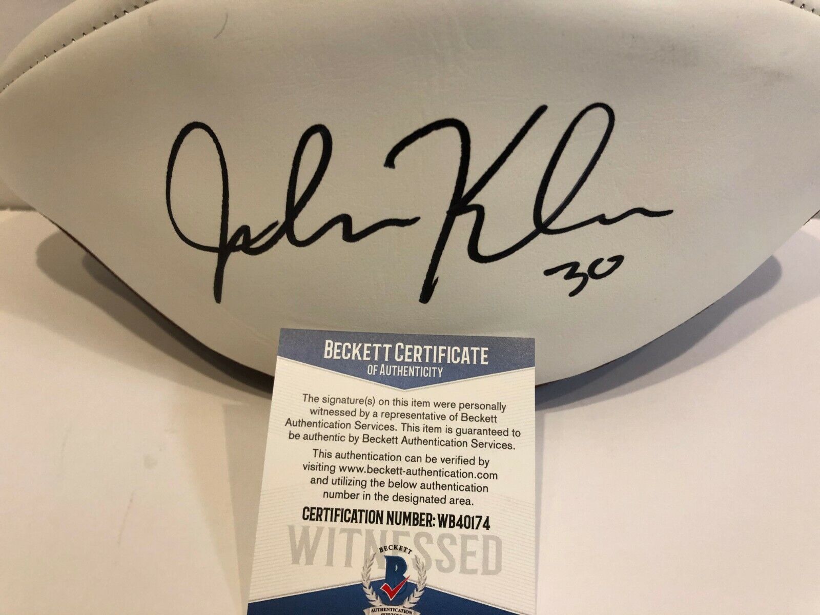 John Kuhn 2024 Autographed Mini-Helmet