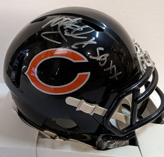 MVP Authentics Chicago Bears Matt Suhey Autographed Inscribed Speed Mini Helmet Beckett Holo 103.50 sports jersey framing , jersey framing